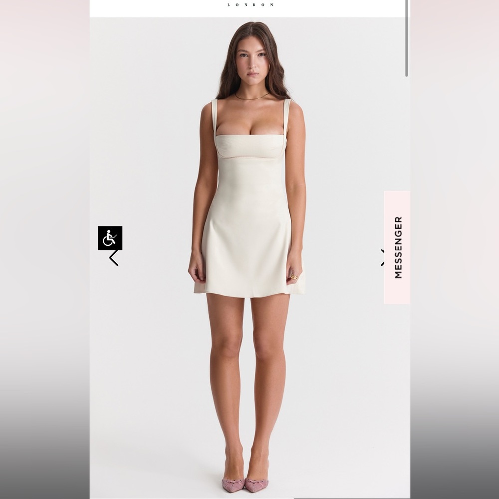 House of CB Kara Dress | Vintage Cream | XS